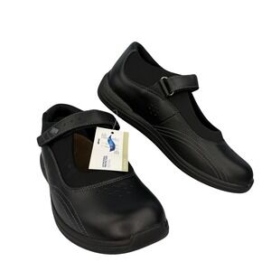 Drew Rose Black Leather‎ Mary Jane Comfort Shoes 14375-99 Womens 8M Utility